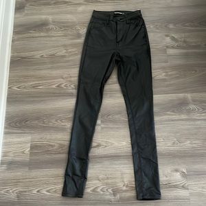 Pretty little thing black leather pants